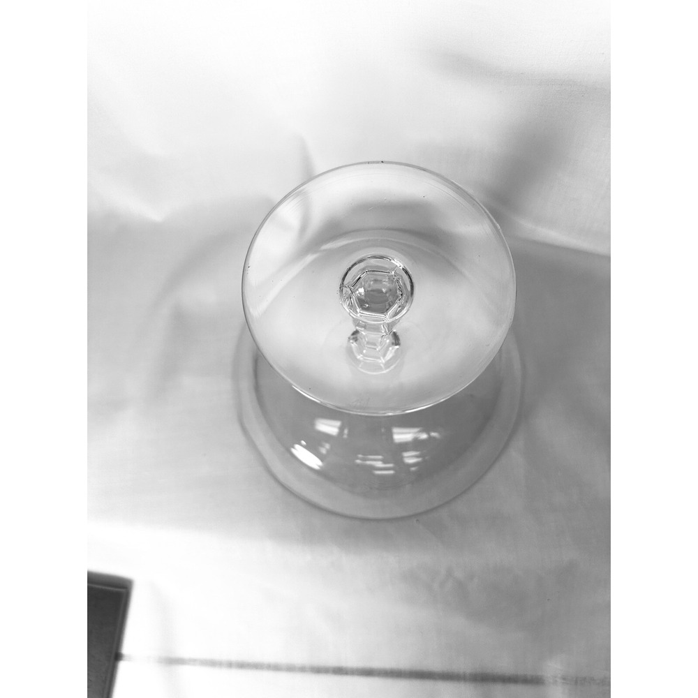 Val St Lambert Handblown Crystal Signed VSL Compote 6 1/4" Pedestal Bowl Dish - Picture 4 of 12